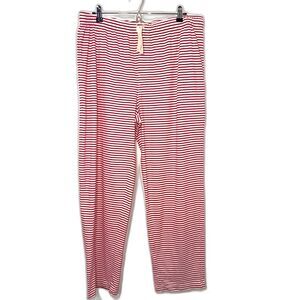 LAKE Pima Cotton Striped Pajama Pant - Red/White XL